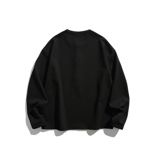 Unisex Waffelstruktur-Henleyshirt mit Knopfleiste und Oversize-Schnitt Shop Nory