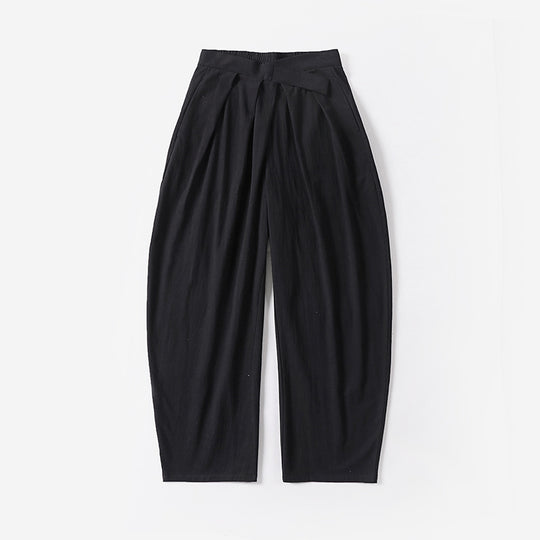 Damen Elegante Bundfalten-Hose mit ballonförmigem Bein und elastischem Taillenbund Shop Nory