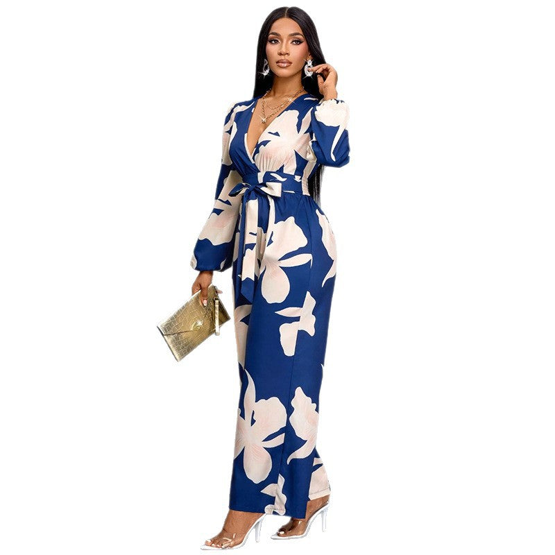 Damen Elegantes Maxikleid mit tiefem V-Ausschnitt und Novoline Shop Nory