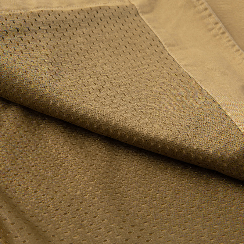 Herren Ärmellose Utility-Canvas-Weste mit V‑Ausschnitt, Knopfleiste und aufgesetzten Taschen Shop Nory