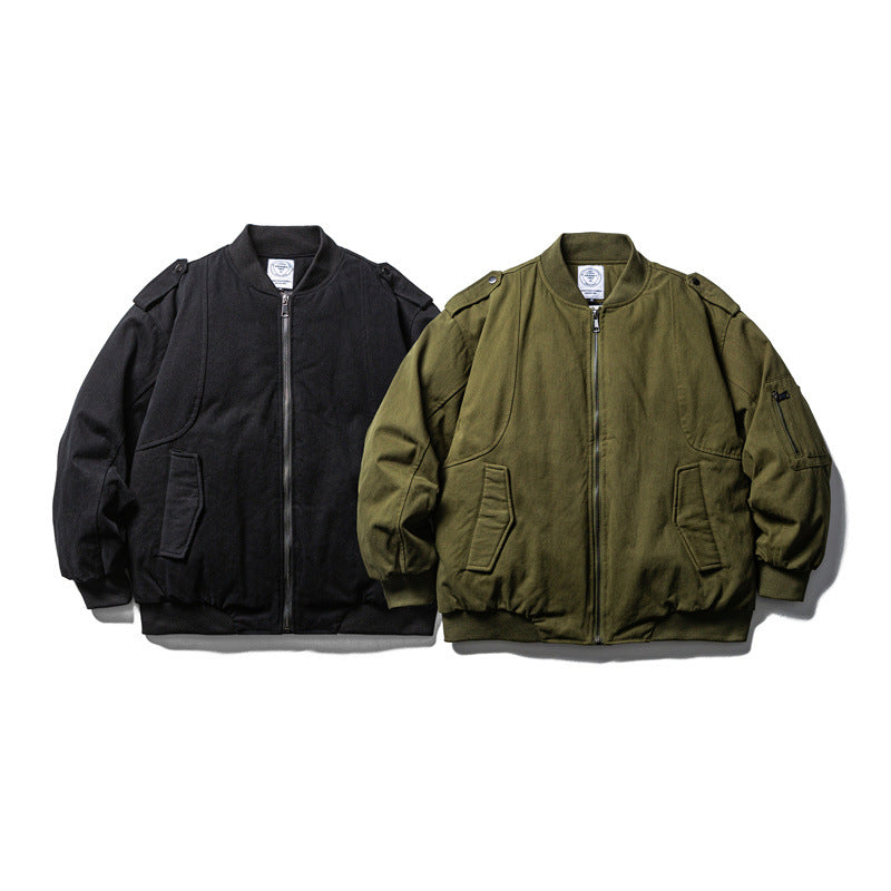 Herren Robuste Canvas-Bomberjacke mit Utility-Taschen und Rippbündchen Shop Nory