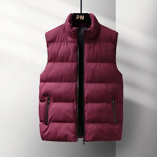 Herren Ärmellose Thermo‑Steppweste mit Stehkragen, winddichter Shell und Reißverschlusstaschen Shop Nory
