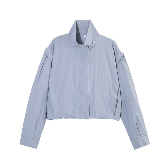 Damen Kurzjacke im Blousonstil mit Stehkragen und gerafften Raglanärmeln Shop Nory
