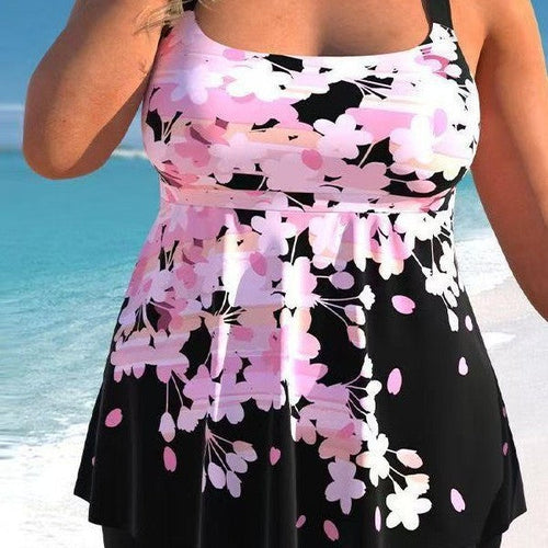 Damen Bade-Set mit floralem Oberteil und Shorts