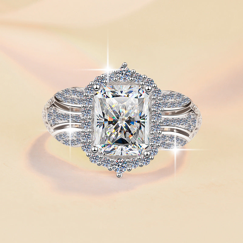 Damen Design Ring mit funkelndem Zirkonia-Besatz Shop Nory