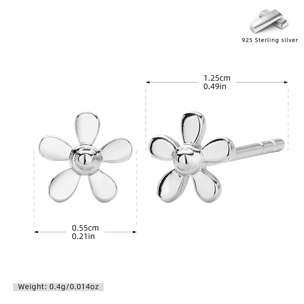 Damen Ohrstecker im floralen Design aus hochwertigem 925 Sterling Silber Shop Nory