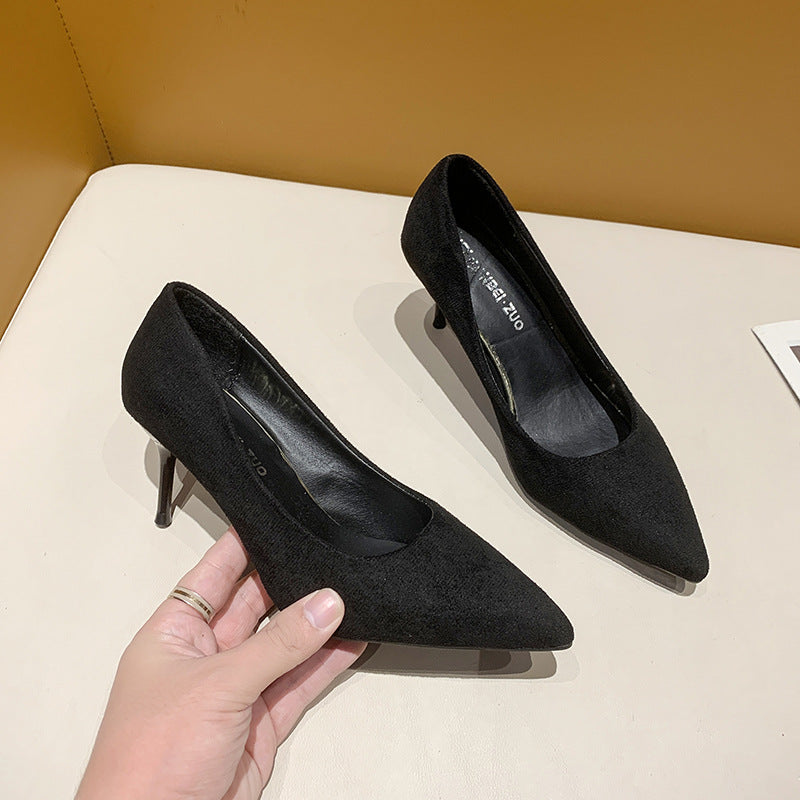 Damen Stiletto-Pumps mit Veloursfinish, gepolsterter Komfortinnensohle und schlankem Absatz Shop Nory