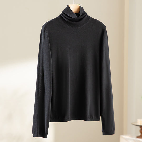 Damen Ultraleichter Feinstrick-Rollkragenpullover mit schlanker Silhouette und fein gerippten Abschlüssen Shop Nory