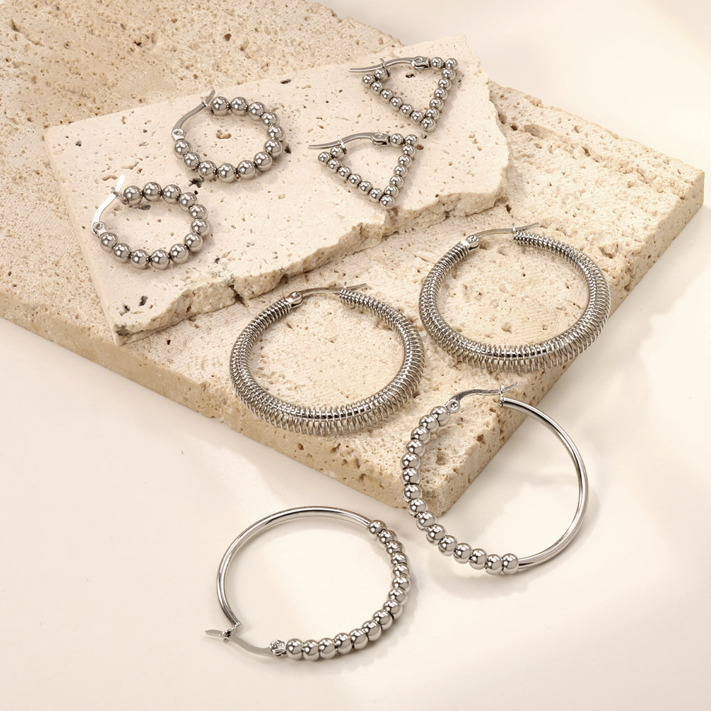 Damen Ohrstecker mit elegantem, kugelförmigem Design aus hochwertigem Edelstahl Shop Nory