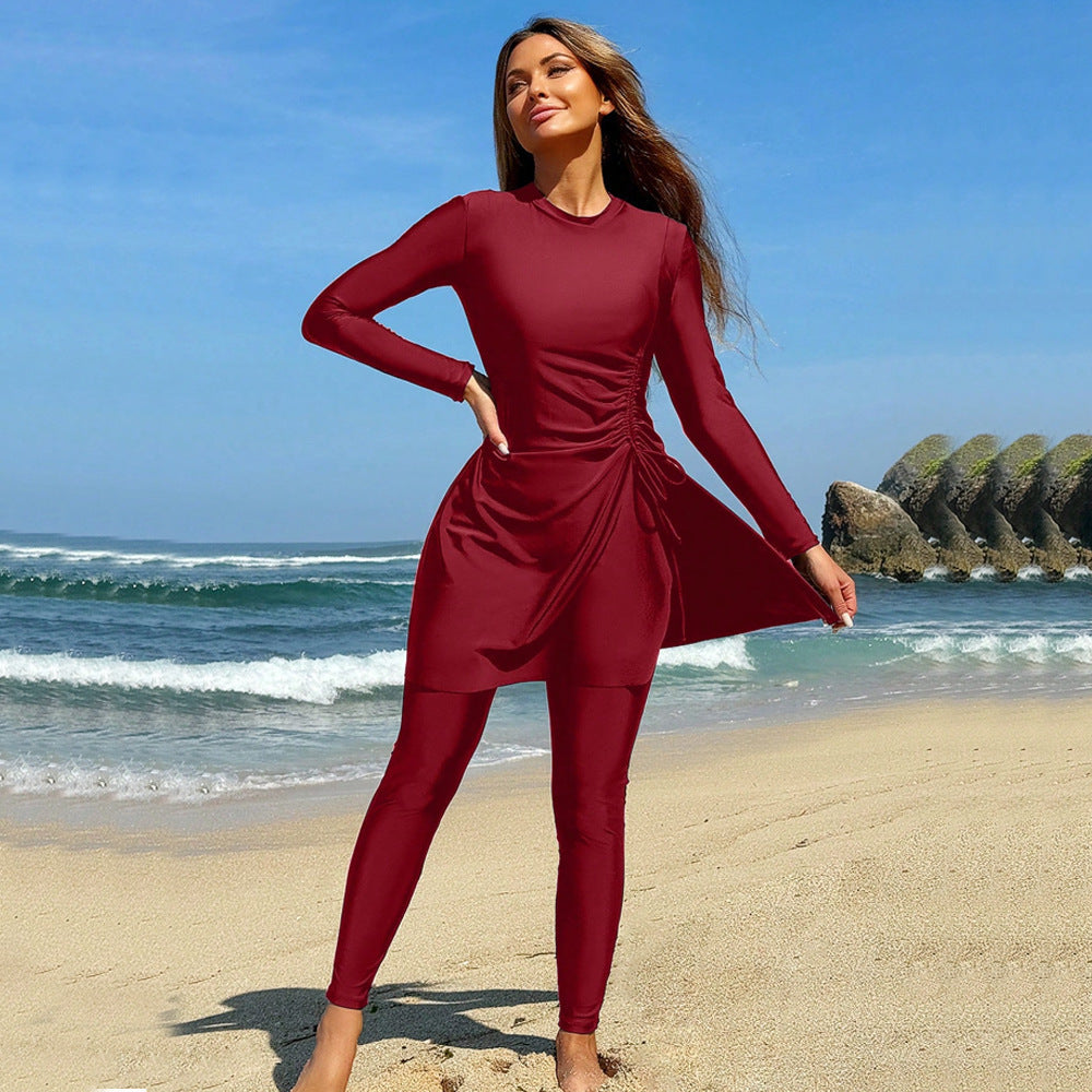 Damen Bade-Tunika mit seitlicher Raffung und Leggings Shop Nory