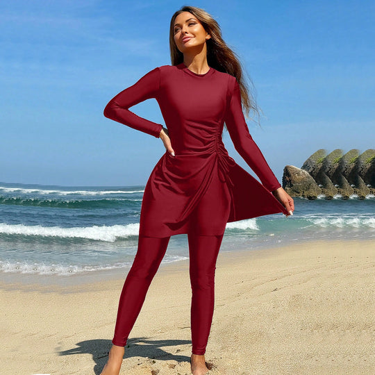 Damen Bade-Tunika mit seitlicher Raffung und Leggings Shop Nory