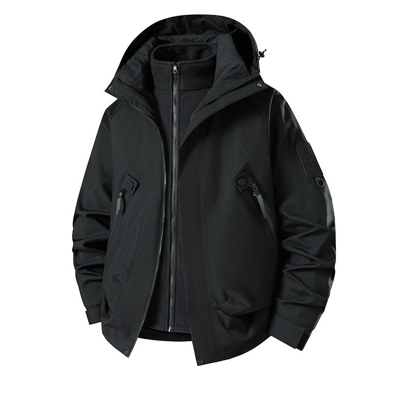 Herren 3‑in‑1 Softshell-Parka mit abnehmbarer Fleece-Innenjacke und technischer Kapuze Shop Nory