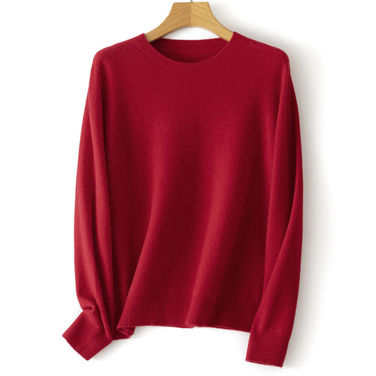 Damen Kaschmir-Mix Rundhalspullover mit Oversize-Schnitt Shop Nory