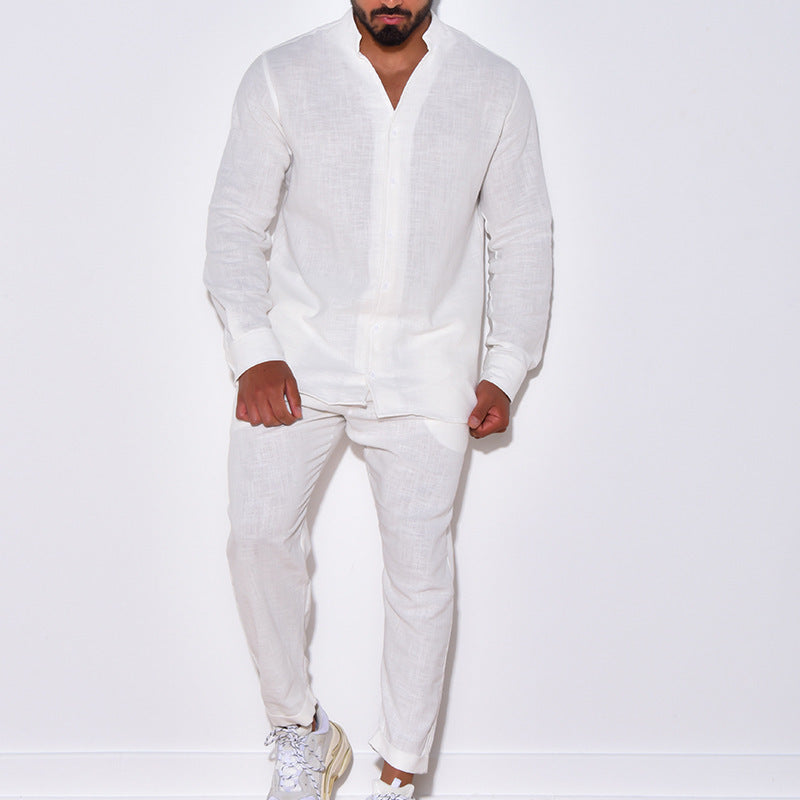Herren Leinenanzug mit modernem Schnitt und lässigem Look