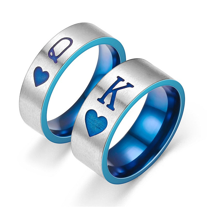 Herren Ring mit personalisiertem Buchstaben und Herzmotiv Shop Nory