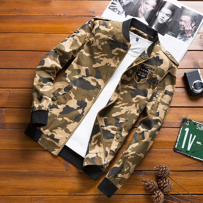 Herren Sportliche Bomberjacke im Camouflage-Design Shop Nory