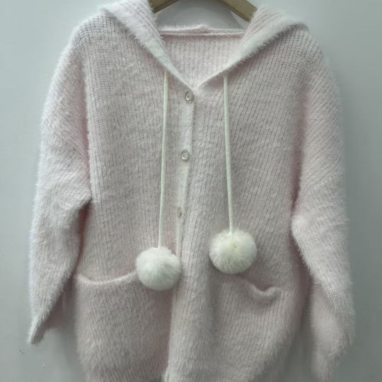 Damen Kuschelige Kapuzenjacke Shop Nory