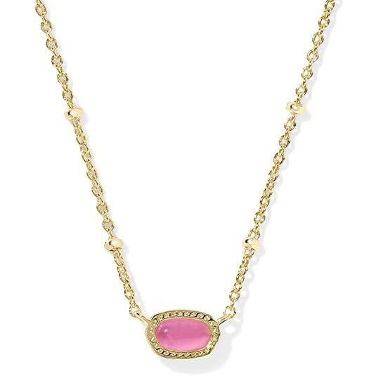 Damen Halskette mit ovalem Edelstein und filigranem Kettendesign Shop Nory