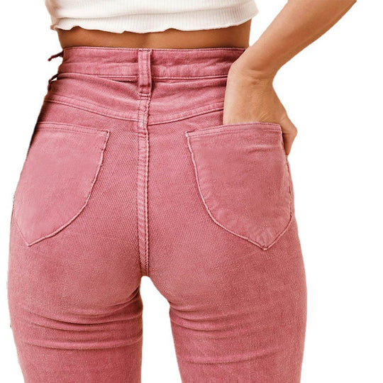 Damen Hochtaillierte Schlaghose mit weitem Bein und Stretchbund Shop Nory