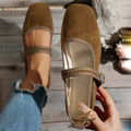 Damen edle Ballerinas mit klassischem Riemen