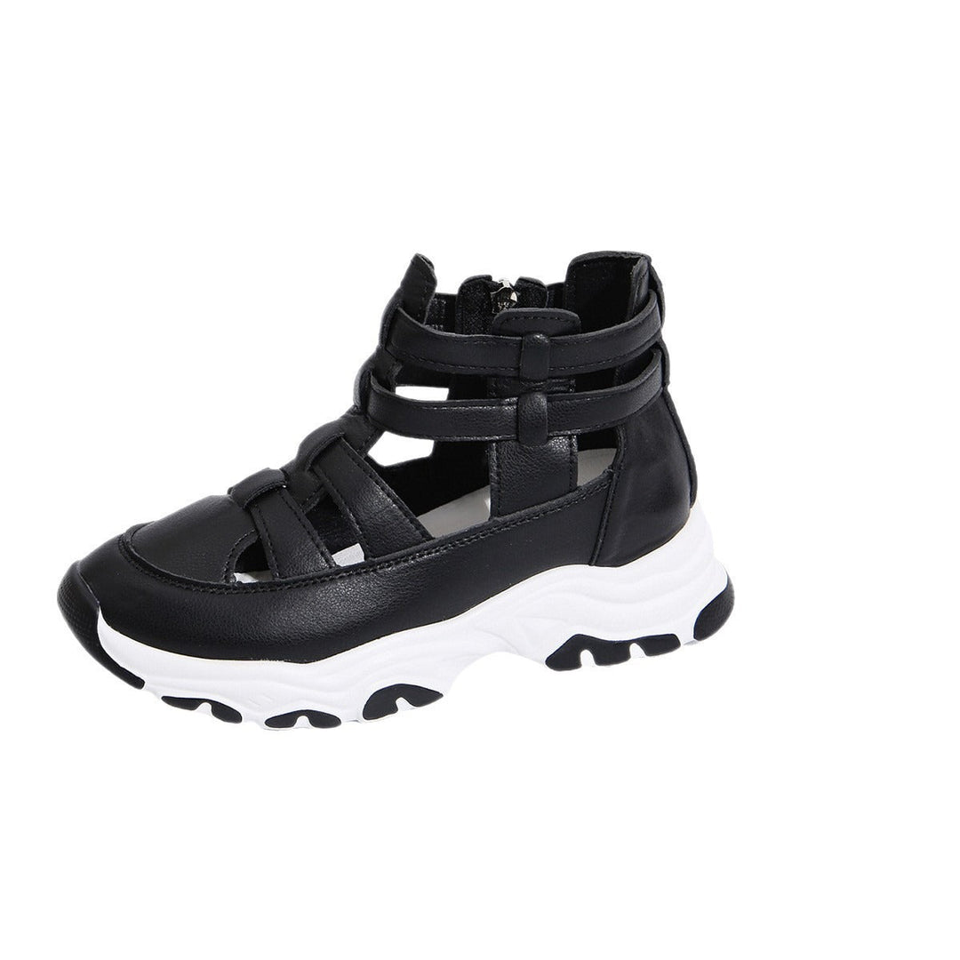 Damen Sportliche Schnür-Sneaker im modernen Cut-Out-Design