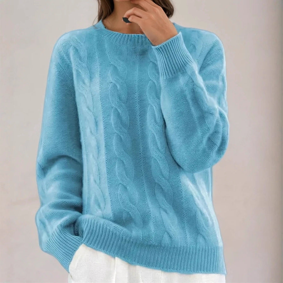 Damen Kuscheliger Zopfmuster-Feinstrickpullover mit legerer Passform Shop Nory