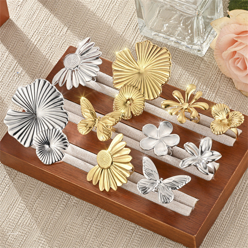 Damen Ring mit kunstvollem Schmetterlingsdesign Shop Nory