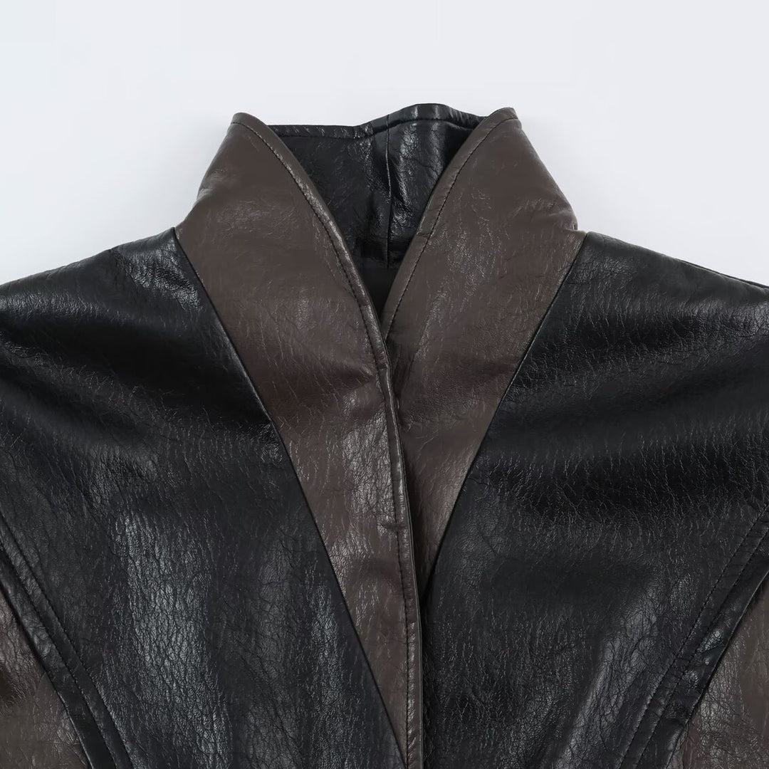 Damen Kurzjacke im Blousonstil mit hochabschließendem Kragen und Bindegürtel Shop Nory