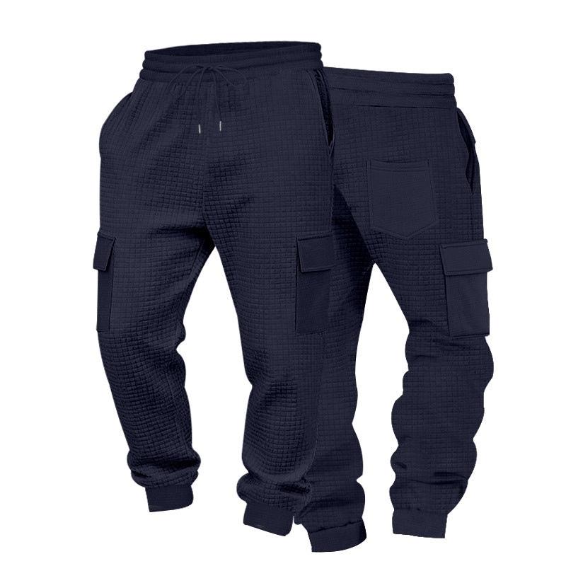 Herren Cargo-Jogginghose mit Waffelstruktur, elastischem Bund und Klappentaschen Shop Nory