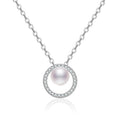 Damen Halskette mit exklusiver Perle und glitzerndem Ring von Shop Nory