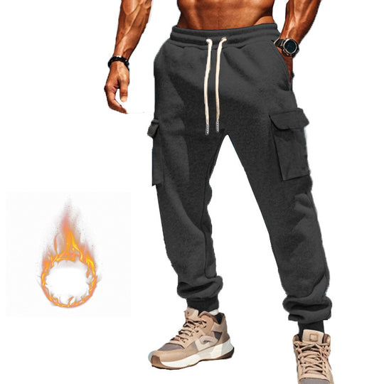 Herren nan Thermo-Cargojogginghose mit Fleecefutter elastischem Bund und großen Cargotaschen Shop Nory