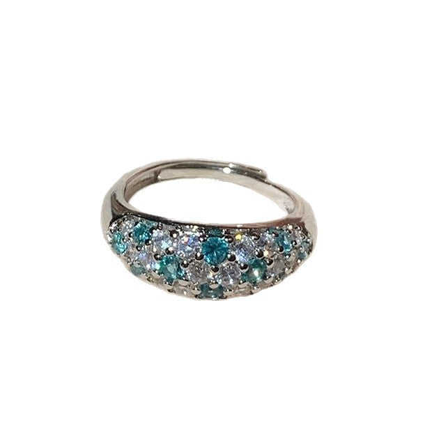 Damen Funkelnder Zirkonia-Edelstahlring mit detailliertem Design Shop Nory