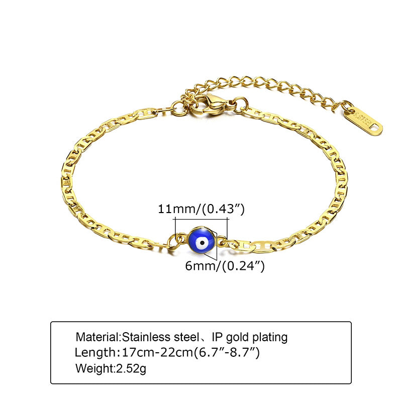 Damen Armreif mit schützendem Auge und dekorativem Gliederdesign Shop Nory