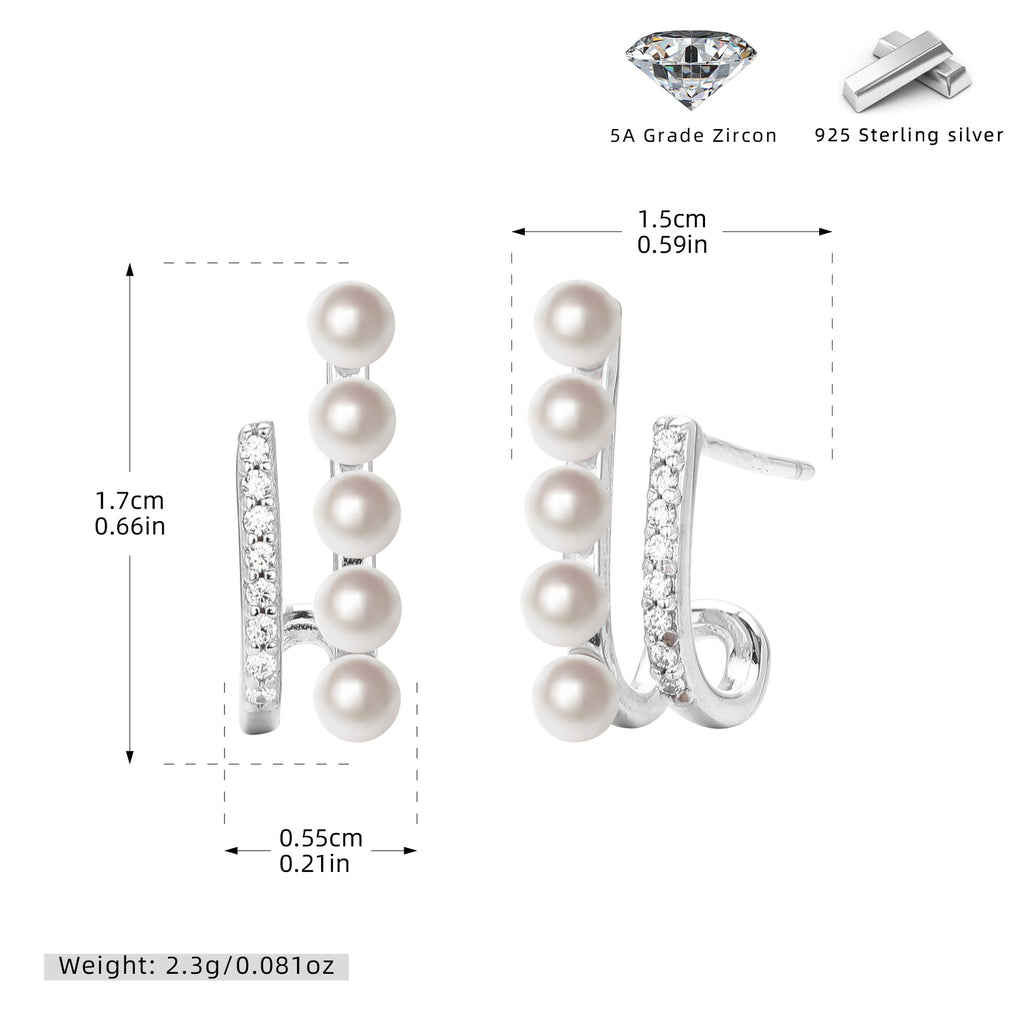 Damen Ohrhänger mit hochwertigen Zirkonstein-Akzenten und edlen Perlen Shop Nory
