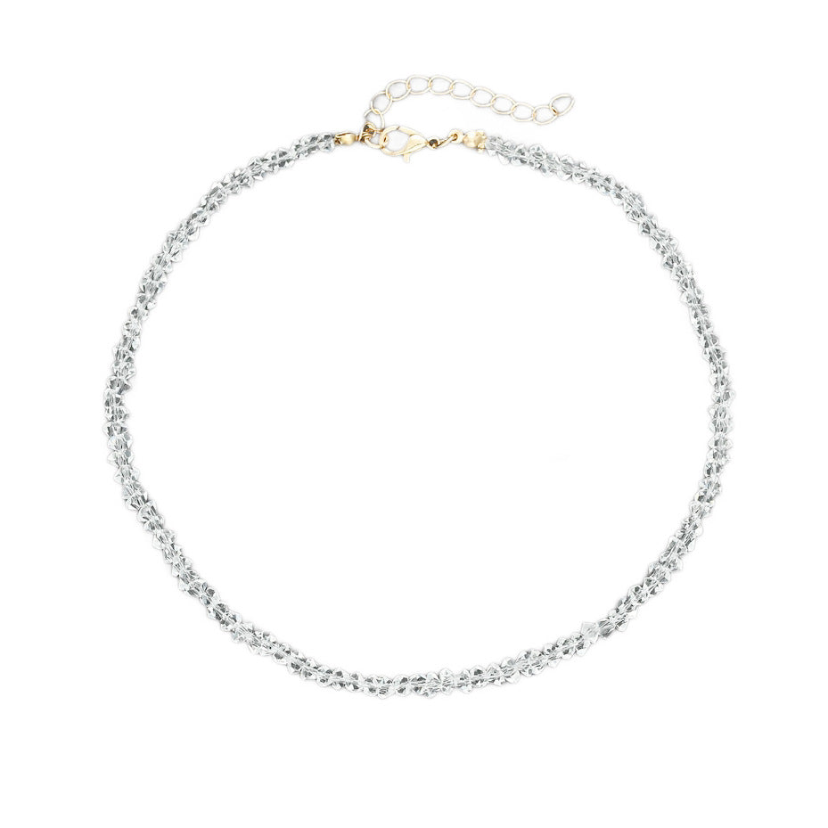 Damen Halskette aus filigranem Kristall mit eleganten Details Shop Nory