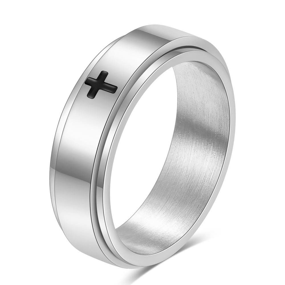 Damen Ring mit stilvollem Plus-Motiv Shop Nory