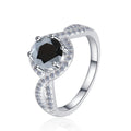 Damenring mit elegantem doppeltem Design und gediegenem Zirkonia-Besatz Shop Nory