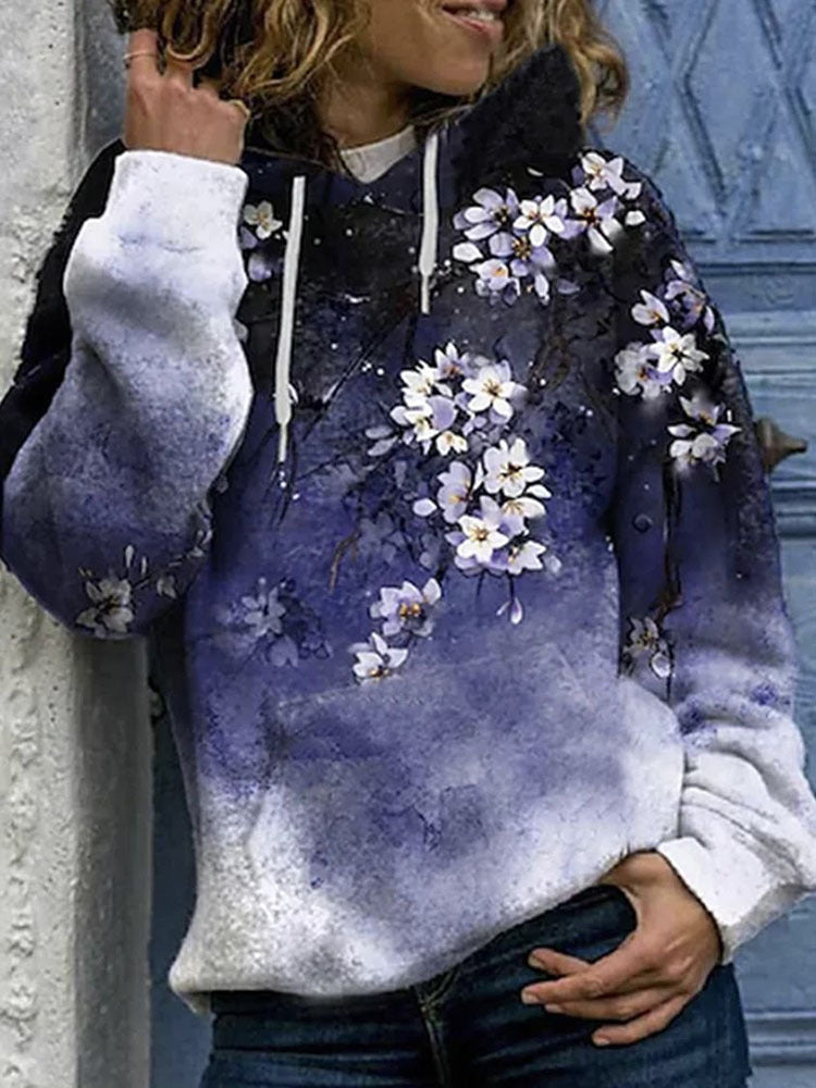 Damen Halloween Kapuzenpullover mit Kürbis- und Katzenprint, Paillettenbesatz und Oversize-Schnitt Shop Nory