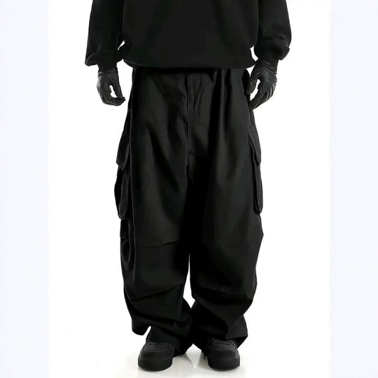 Herren Weite Baggy-Utility-Cargohose mit Multifachtaschen und tiefem Schritt Shop Nory