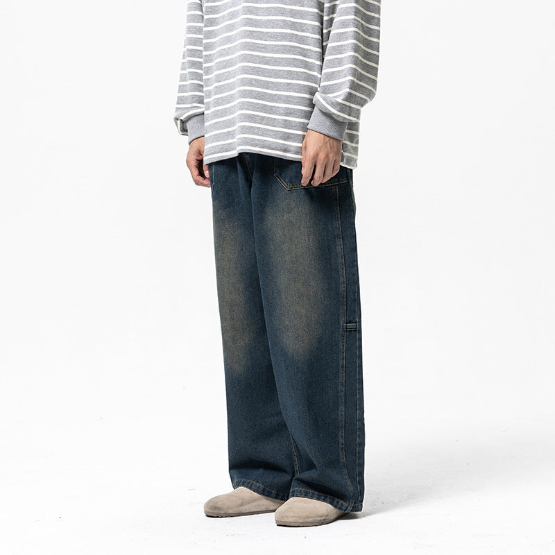 Damen Weite High‑Waist Denim‑Culotte mit elastischem Bund und aufgesetzten Taschen Shop Nory