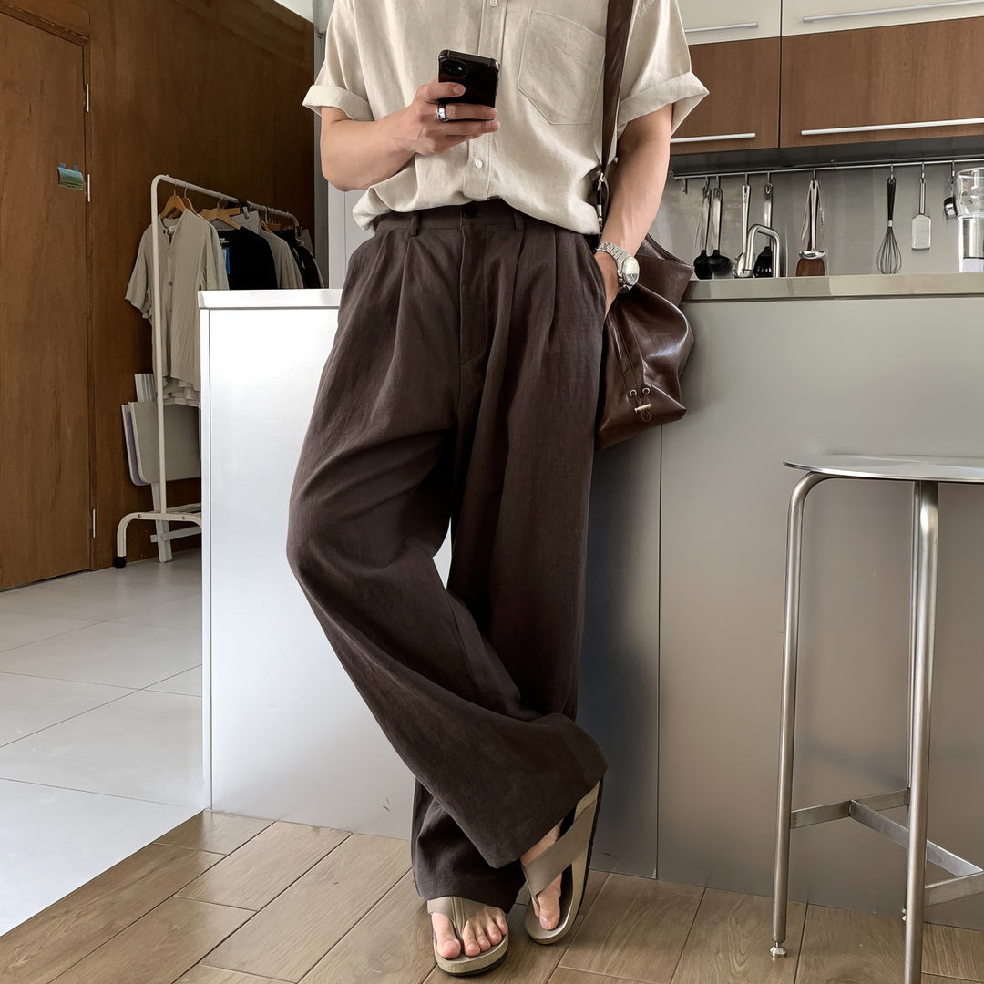 Herren Elegante und lässige Hochbundhose Shop Nory