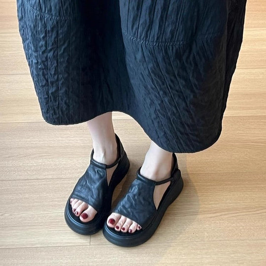 Damen bequeme Sandalen mit elastischem Riemen und komfortablem Fußbett
