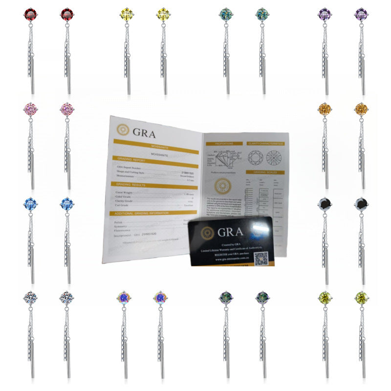 Damen Ohrstecker im modernen Design mit abnehmbaren Glitzerstäben Shop Nory