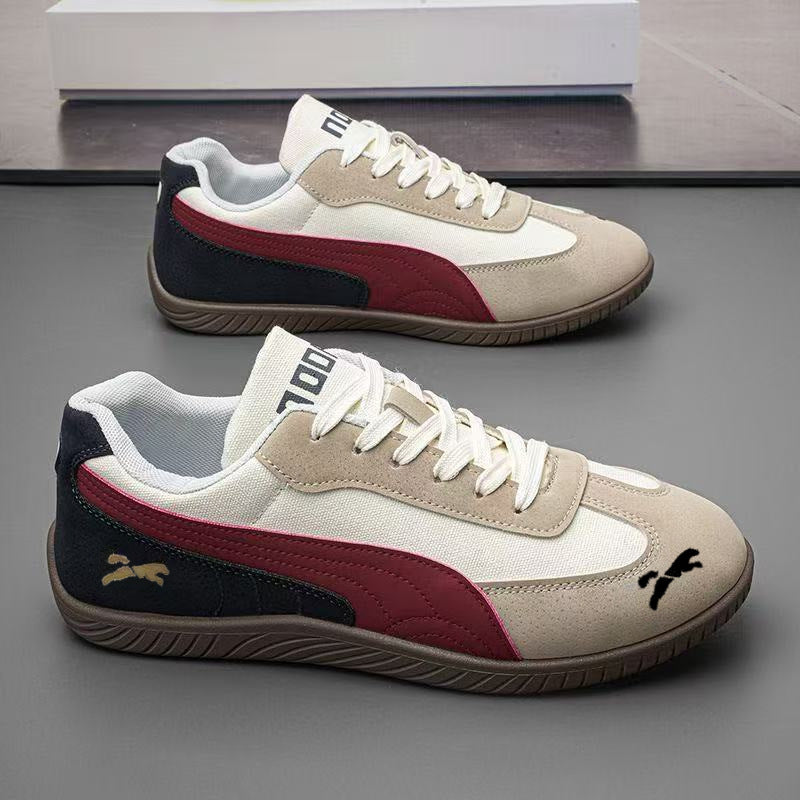 Herren Retro-Lowtop-Sneaker aus Wildlederimitat mit kontrastierendem Seitenstreifen und profilierter Gummisohle Shop Nory
