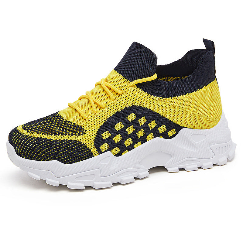 Damen nan leichter Strick-Chunky-Sneaker mit sockenähnlichem Schaft, gepolsterter Fersenstütze und griffiger Trail-Laufsohle Shop Nory
