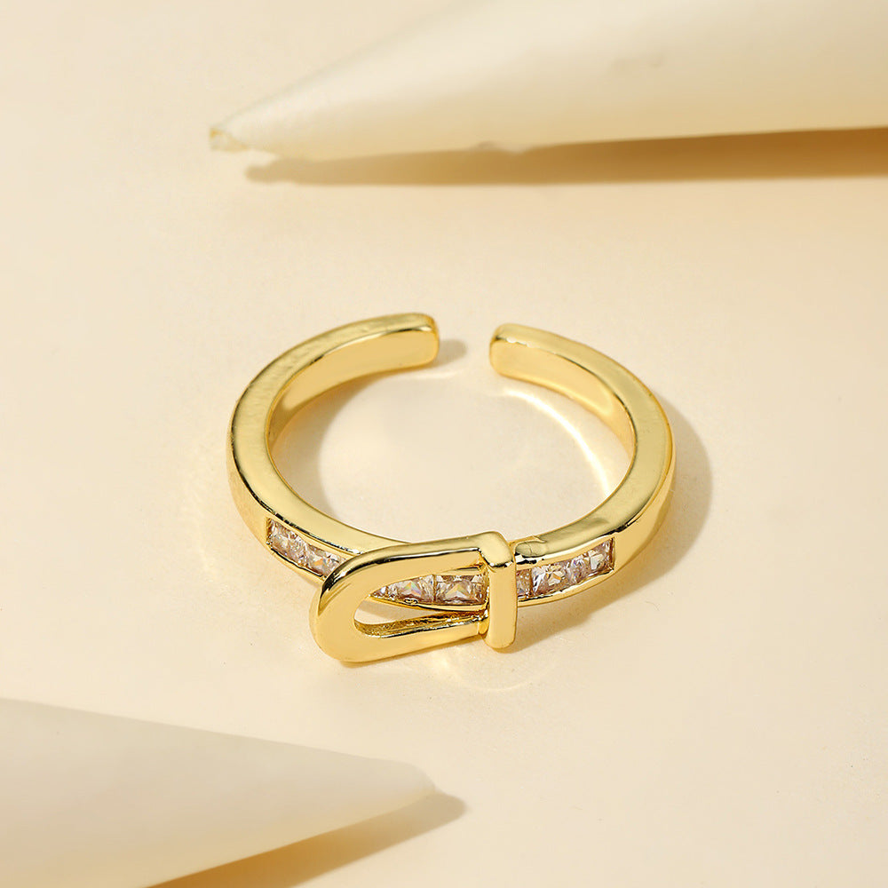 Damen trendiger Ring mit eleganten Zierdiamanten Shop Nory