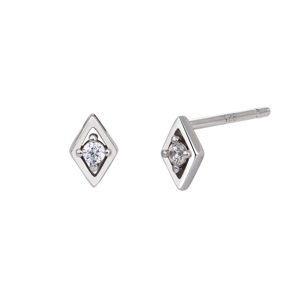 Damen Ohrstecker mit luxuriösem Zirkonakzent aus 925 Sterling Silber Shop Nory
