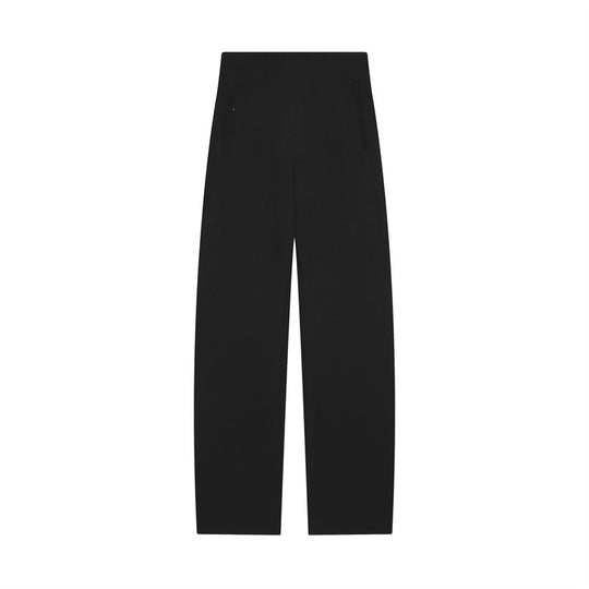 Damen Hochtaillierte weite Stoffhose mit geradem Bein und verdecktem Bund Shop Nory