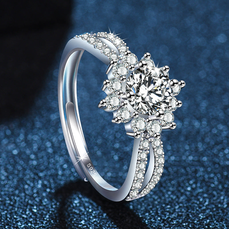 Damen Verlobungsring mit funkelndem Zirkonia-Besatz und luxuriösem Design Shop Nory
