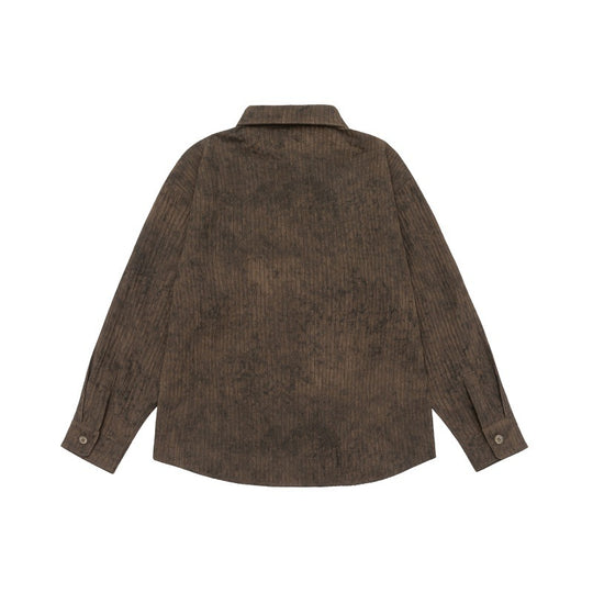 Unisex Leichtes Oversize-Hemdjacken-Shirt mit gewaschener Struktur und Brusttasche Shop Nory
